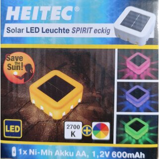 Solar LED-Leuchte Spirit eckig