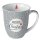 Becher - Mug - Tasse Tee / Kaffee Becher Bone China 0,4 L; 10,5 cm Hoch- &Oslash;9,5cm  Christmas snowflakes grey AMBIENTE