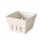 Schale Lilly, 2 sort., Rot, Weiß, Quadrat, Spülmaschinengeeignet, H 7,50 cm