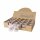Windlicht , 2 sort., Thekendisplay, Rund, H 8,00 cm, Glas lackiert