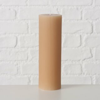 Stumpenkerze Classic, H 20,00 cm, D 6,00 cm, Paraffin, Beige