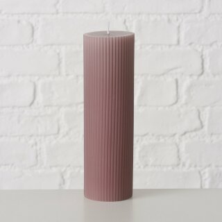 Stumpenkerze Classic, H 20,00 cm, D 6,00 cm, Paraffin, Taupe