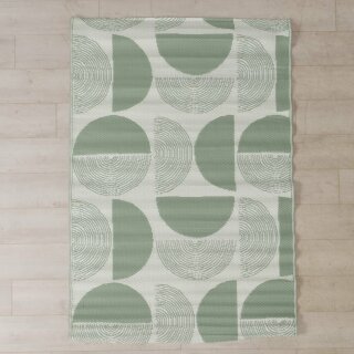 Bodenteppich Elsa, Beidseitig nutzbar, Einfarbig, Grün, L 120,00 cm x 180 cm Outdoor, Polypropylen