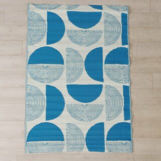 Bodenteppich Elsa, Beidseitig nutzbar, Einfarbig, Türkis L 120,00 cm x 180 cm Outdoor, Polypropylen #1