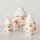 Vase Fruits, 3 tlg., Set 3, H 7,50-12,00 cm, Steingut, Glanz, Mehrfarbig, Motiv, Rundumdruck
