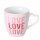 Jumbobecher Lovekiss, 2 sort., 480 ml, Spülmaschinengeeignet, Mehrfarbig, Spruch/Text, Rosa, Lila, Rot