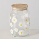 Vorratsglas Daisy, 890 ml, H 14,00 cm, D 10,00 cm, Bambus...