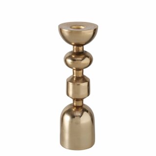 Kerzenleuchter Glory, Organisch, H 21,00 cm, Eisen, Gold