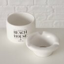 Sturmaschenbecher Nautic, Freistehend, Tisch,D 10 cm  H 7,50 cm, Steingut, Lasiert, Bedruckt