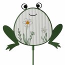 Gartenstab Konia, 2 sort., Frosch, Schnecke, H 90,00 cm, Eisen, Glas, Nein