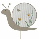 Gartenstab Konia, 2 sort., Frosch, Schnecke, H 90,00 cm, Eisen, Glas, Nein