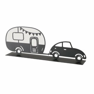 Dekoaufsteller Camper, Fahrzeug, mit Stand L 38 B 6,5 cm H 13,50 cm, Eisen