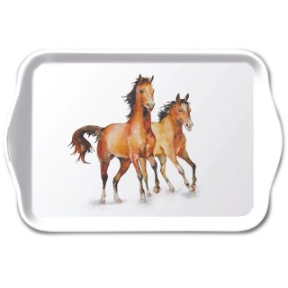 Tablett Melamin 13 x 21 cm, Horses AMBIENTE
