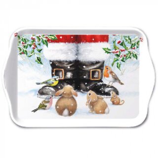 Tablett Melamin 13 x 21 cm, Looking Up to Santa AMBIENTE