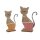 Katze 19cm Holz farb.sort.