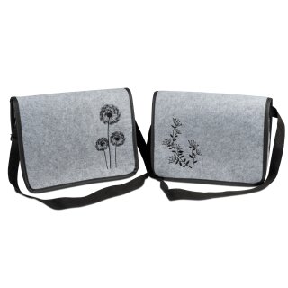 Tasche 25x34cm Filz gr.Blume