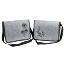 Tasche 25x34cm Filz gr.Blume