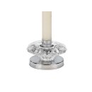Leuchter 9x6cm Silber - Glas