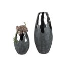 Vase 26 cm Anthrazit-Silber