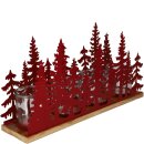 Metall Windlicht "Sirka" auf Holzplatte, L53cm,...