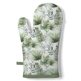 Ofen Handschuh (  Jungle Leaves ) Outer fabric: 100% cotton - Filling: 100% polyester - Lining: 100% polypropylene 18 x 30 cm AMBIENTE #1