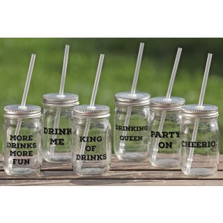 Party-Becher 3tlg 6sort 400ml Glas klar