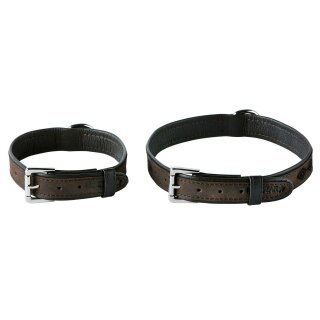 LEDER HUNDEHALSBAND  MY STAR  RHOMBUS 46 -56 CM