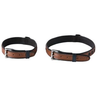 LEDER HUNDEHALSBAND  MY STAR  WEAVNG BRAUN 46 -56 CM