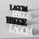 Schriftzug Hygge Lagom, 4 sort., B 2,5 cm, H 7 cm, Holz,...