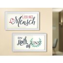 MDF LED Leuchtbox "Ein Hoch...", weiss...